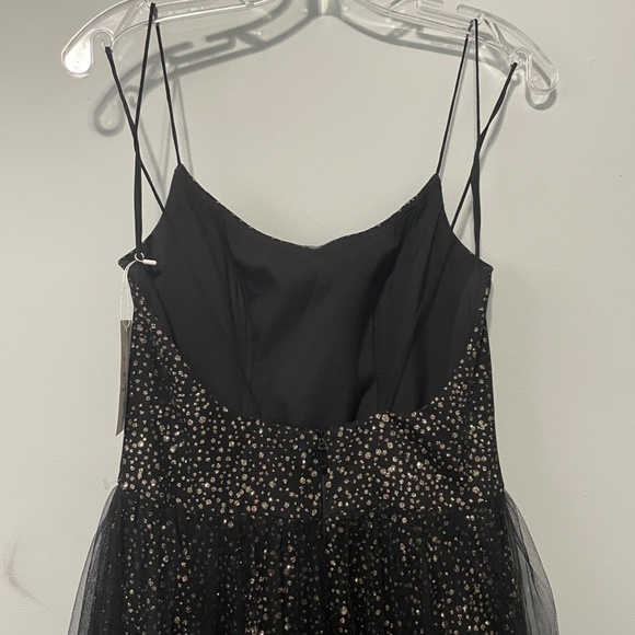 Madison James Prom Black and Gold Prom Dress - Picture 4 of 7